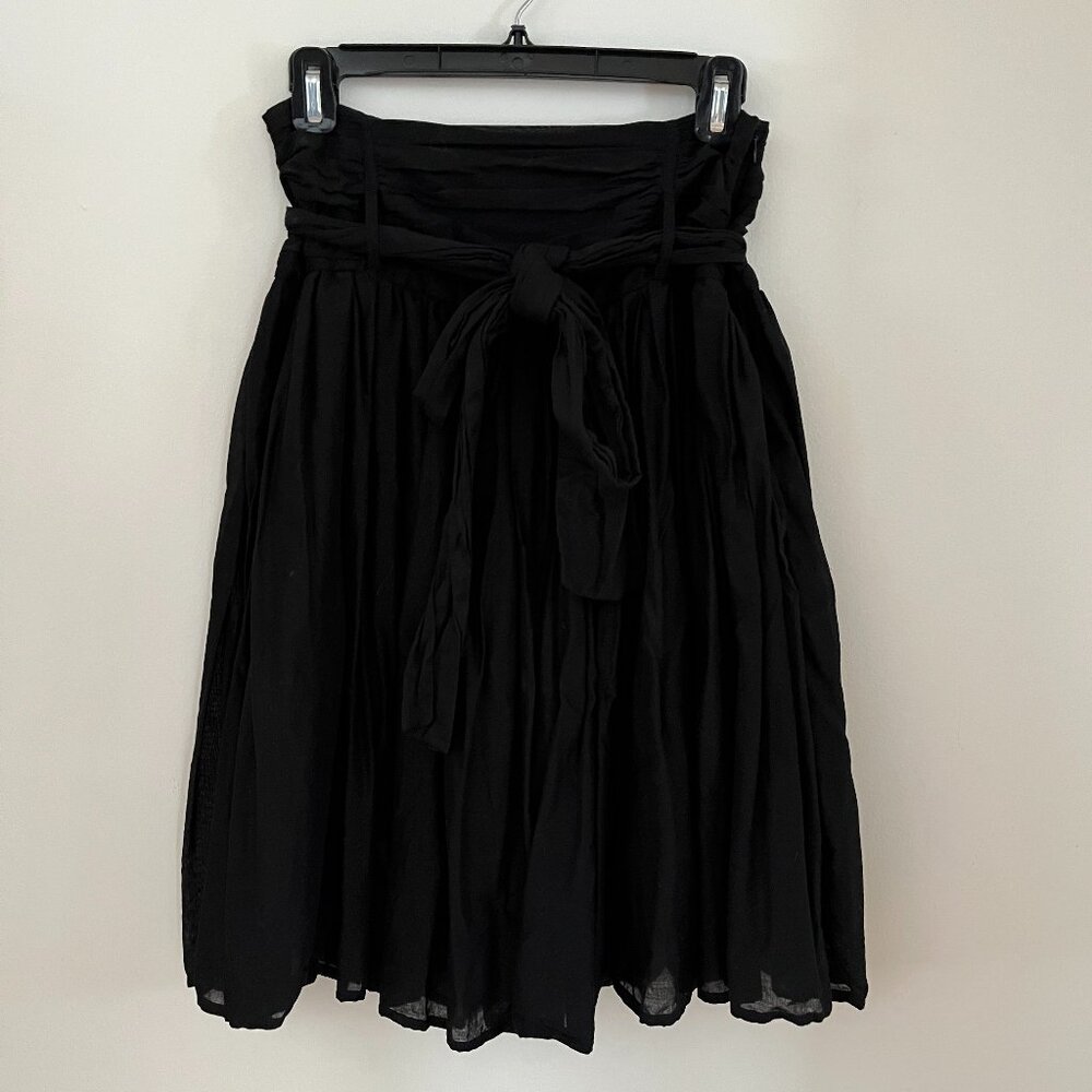 Sweet Sinammon Black A-line Skirt With Bow - Size Small - 100% Cotton